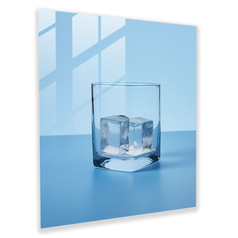 Erfrischendes Glasbild - Kühles minimalistisches Design Wandkunst aus Glas