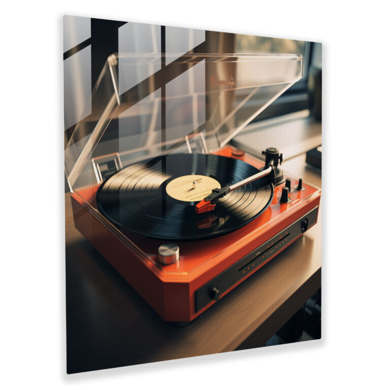 Retro Cool Glasbild - Cooles Retro Design coole Musikvibes