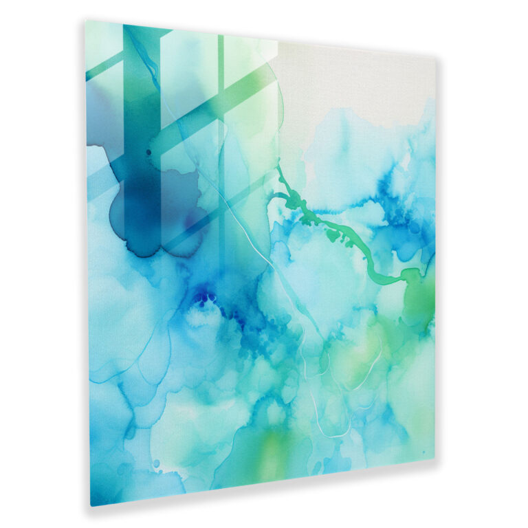 Glasbild Cool Waters - Stilvolle Wohnkultur Glas Kunst Wanddekoration