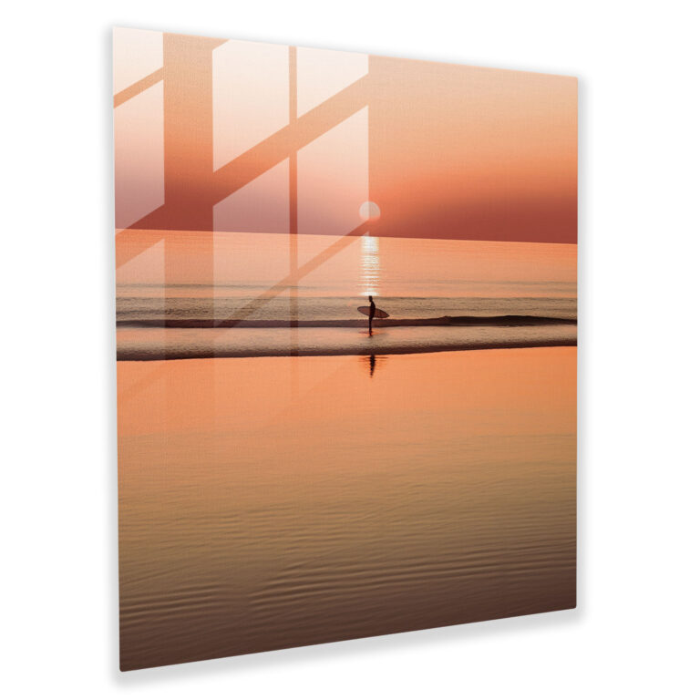 Coole Surf Glasbild - Stilvolle Wandkunst aus Glas