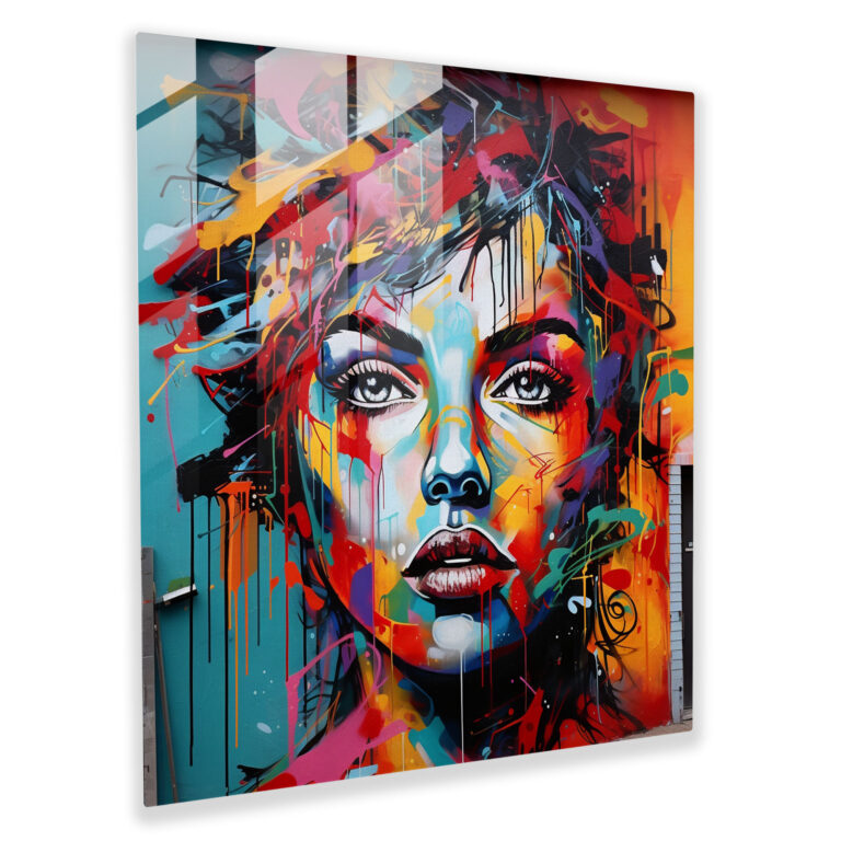 Cooles Graffiti Glasbild - Stilvolle Glaskunst mit individueller Note