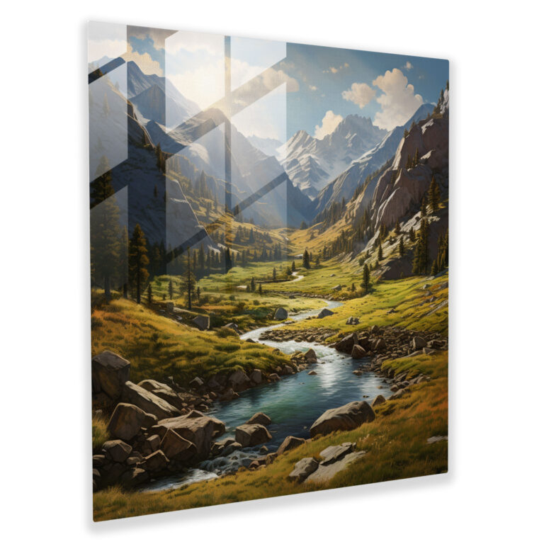 Majestätische Ausblicke Glasbild: Fotorealistische Landschaften