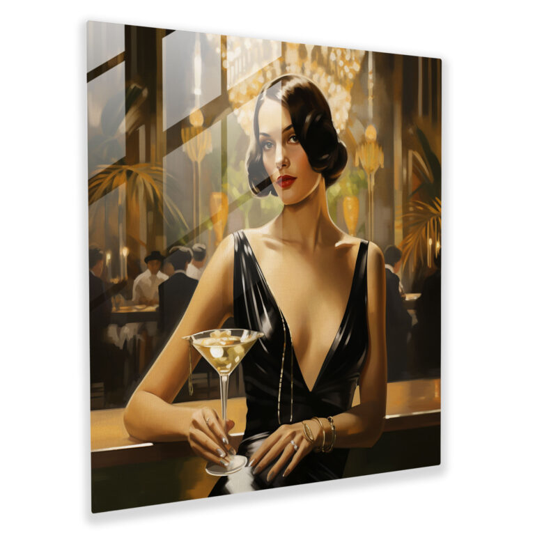 Glasbild Opulente Eindrücke – Art Deco Glamour Wandkunst