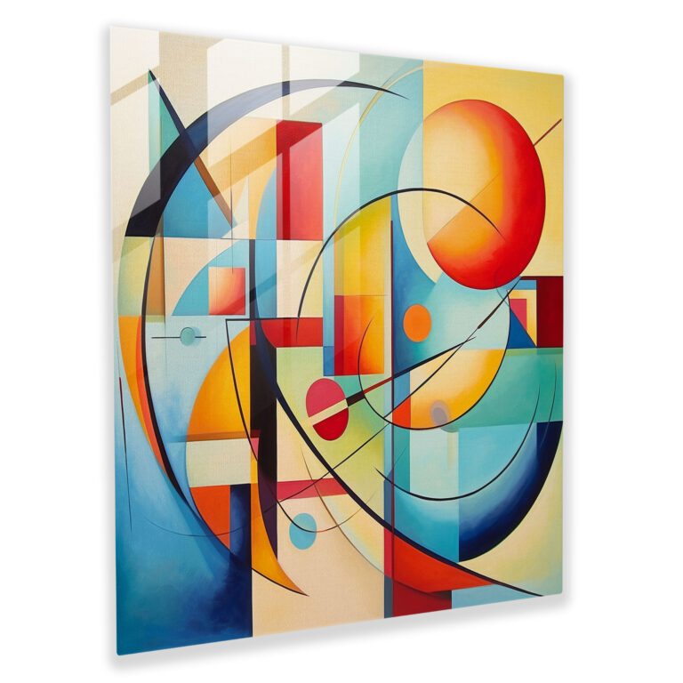 Geometrisches Glasbild - Lebendige Harmonie