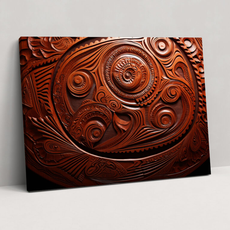 Aboriginal Wandkunst: Kulturelle Schnitzerei - Aboriginal Kulturerbe Leinwandbild