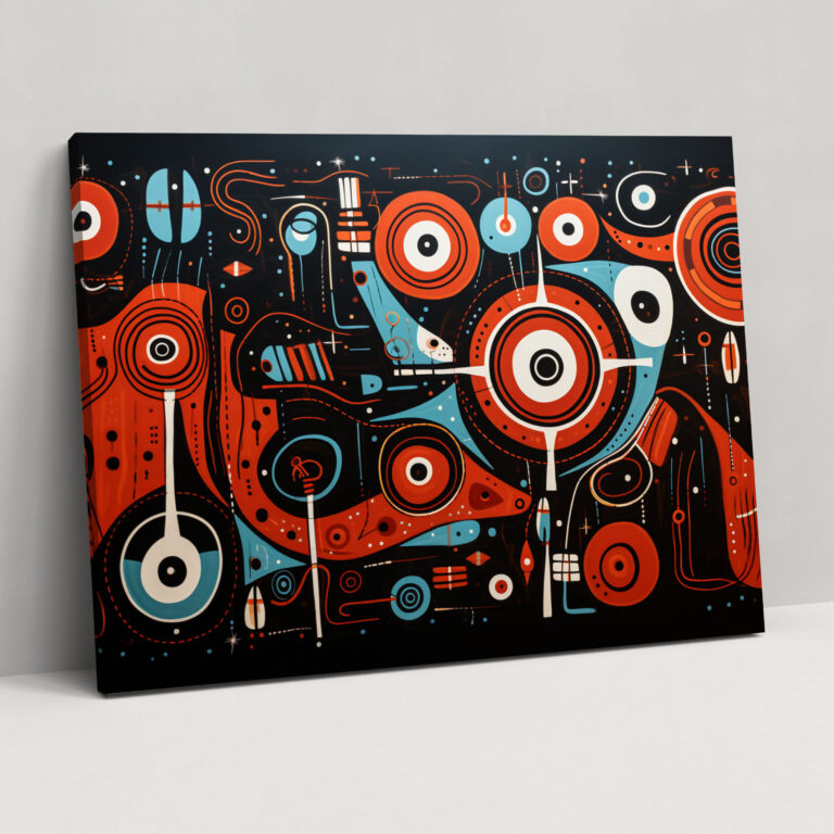 Moderne Wanddekoration mit Aborigines-Motiven - Traditionelle Symbole Aborigine-Kunst Home-Dekor