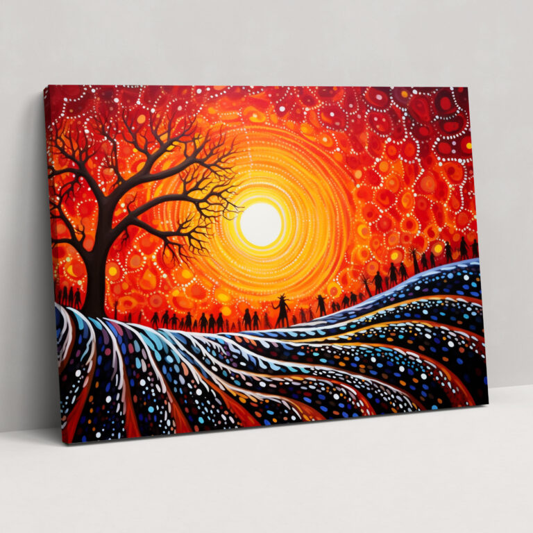 Aborigines Traumzeit Wandkunst - Aborigines Wanddekoration Spiritualität Schöpfungsgeschichte