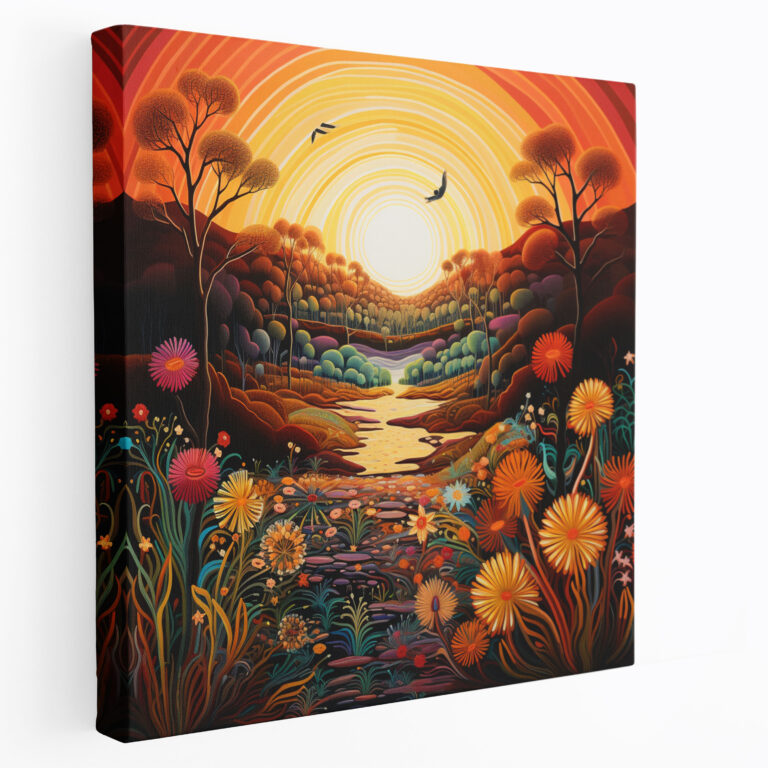 Aborigine Flora und Fauna Wandkunst - Aborigine Aborigine Flora und Fauna Wandkunst Wohnkultur Leinwandbild