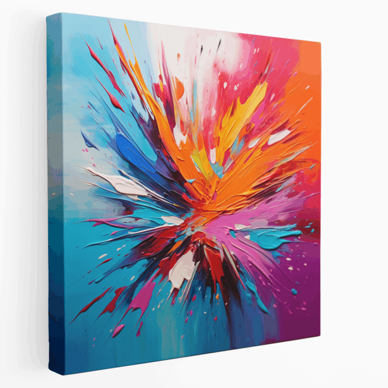 Lebhaftes Abstraktes Acryl Leinwandbild