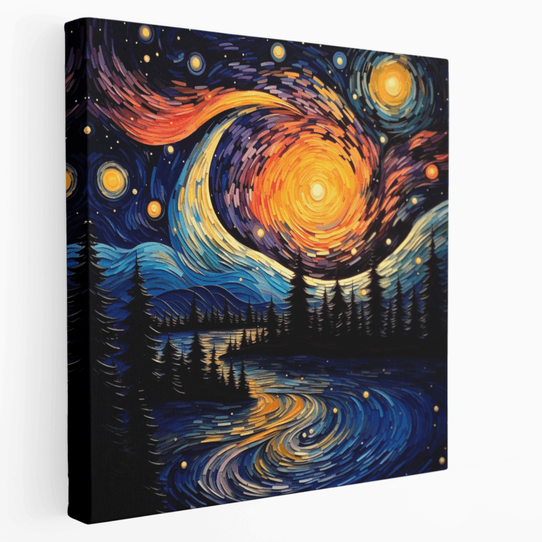 Leinwandbild Sternenhimmel bei Nacht