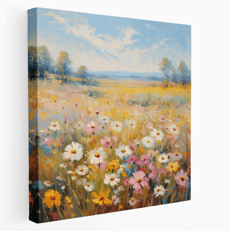 Blühendes Feld Impressionistisches Leinwandbild