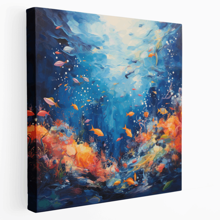 Abstraktes Unterwassertraum Leinwandbild