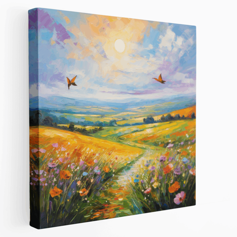 Idyllische Landschaft Impressionistisches Leinwandbild