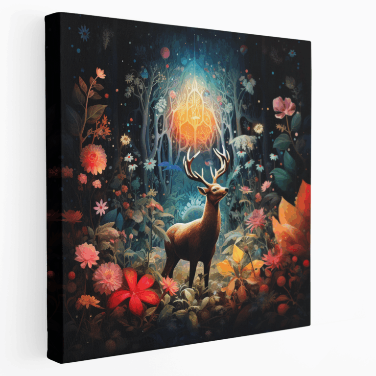 Verträumtes Wald Digital Kunst Leinwandbild