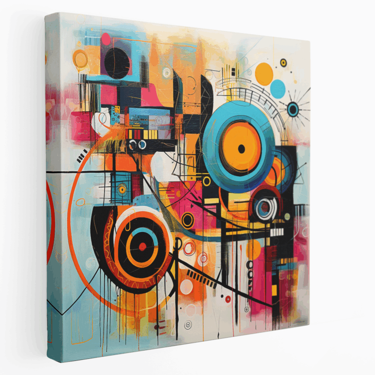 Abstraktes Leinwandbild Geometrische Fusion
