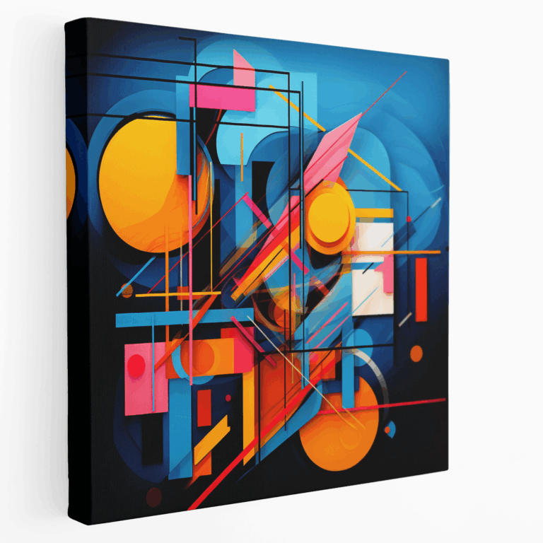 Lichtdurchflutetes geometrisches Abstrakt Leinwandbild
