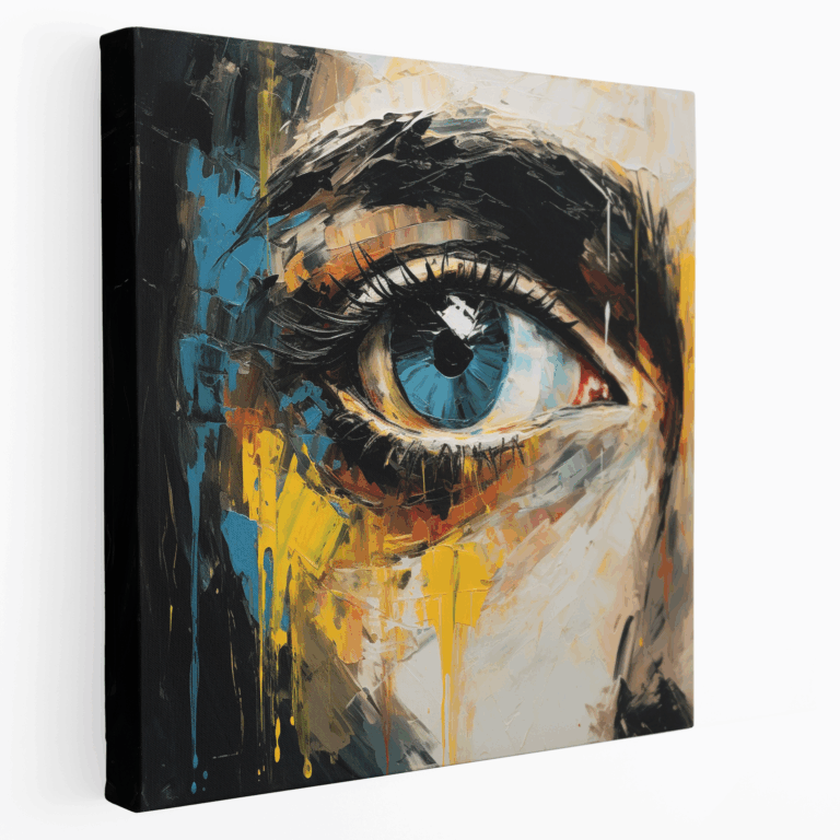 Intensiver Blick Expressionistisches Leinwandbild