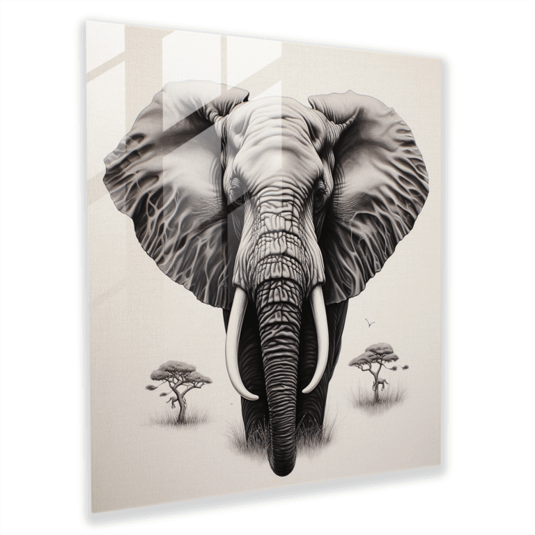 Majestätische Tierwelt Glasbild-Kollektion - Beeindruckendes Glaswandbild der afrikanischen Fauna