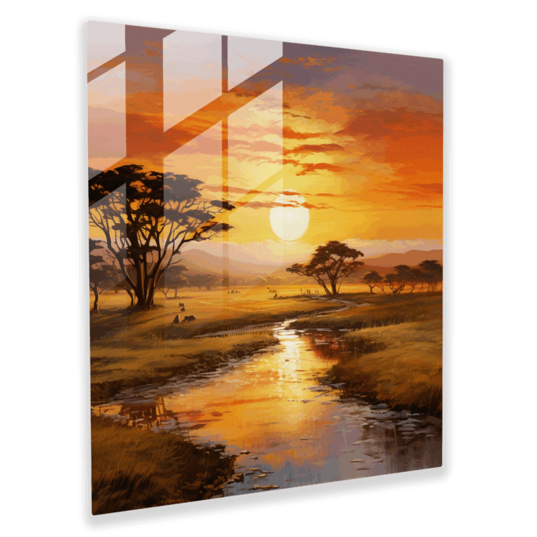 Glasbild Morgenruhe Wandkunst