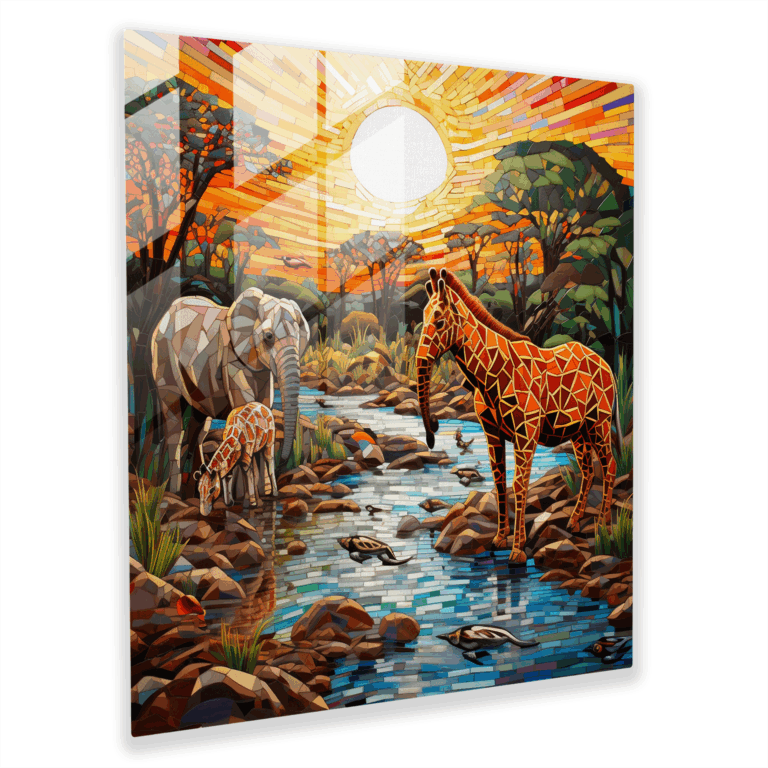 Moderne Kunst Leinwandbild Wild Harmony Glasbild