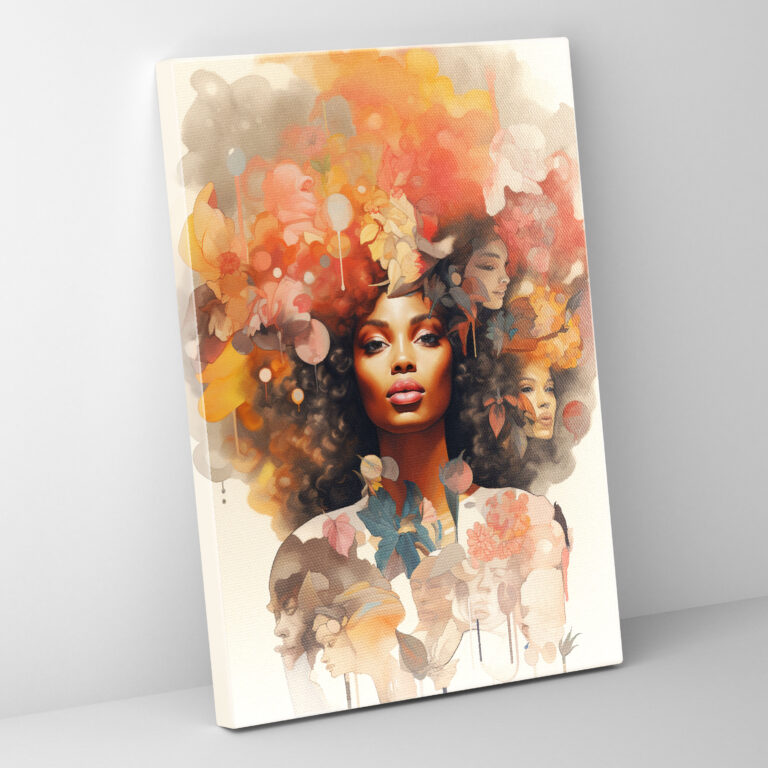 Afro Wandkunst - Leinwandbild Heimdekoration Wanddekoration Einheit.