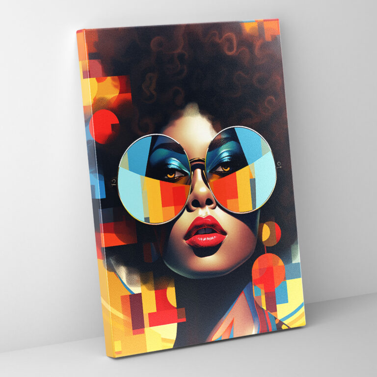 Moderne Afro-Frau Leinwandbild - Afro Modernität