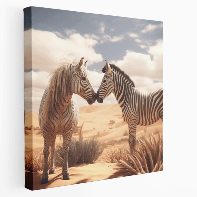 Freundschaft in der Sahara Leinwandbild