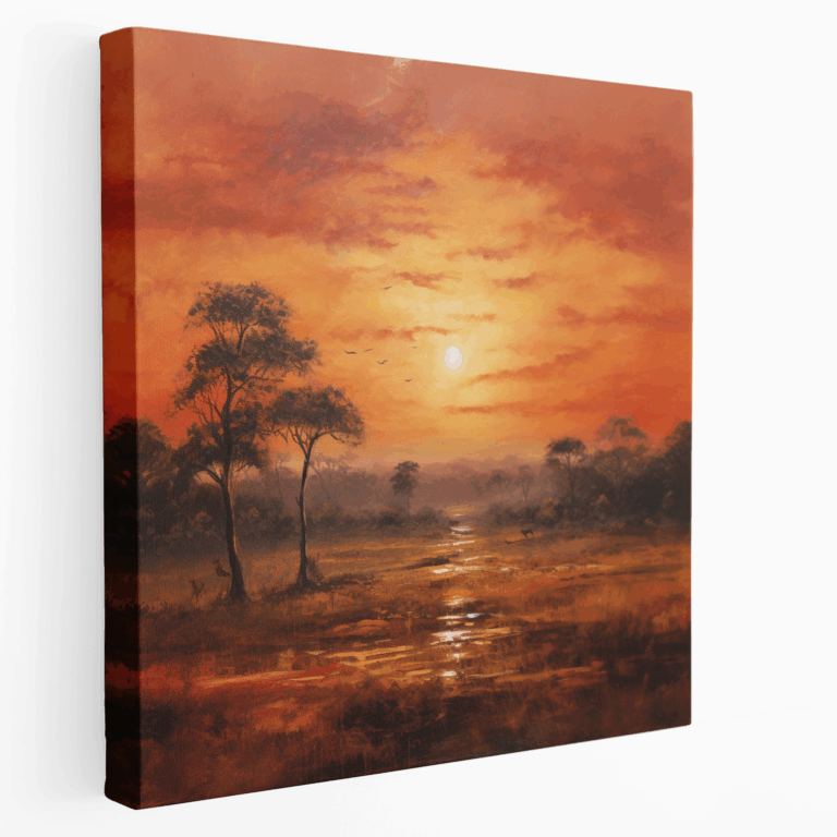 Savannah im Morgengrauen Impressionistisches Leinwandbild