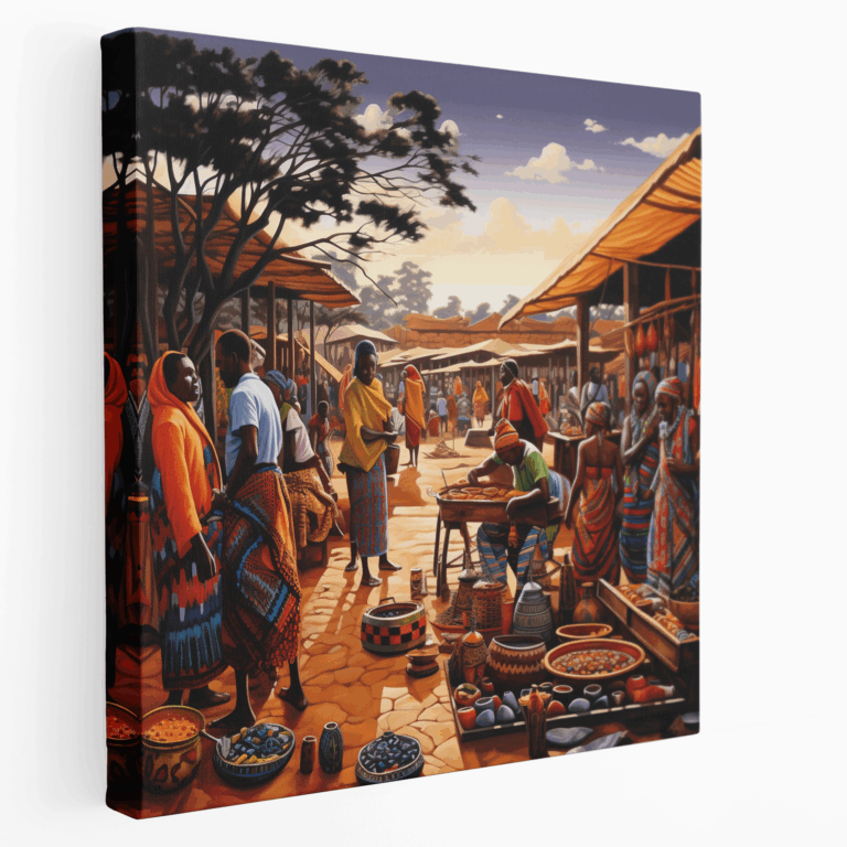 Marktplatz Melodien Leinwandbild