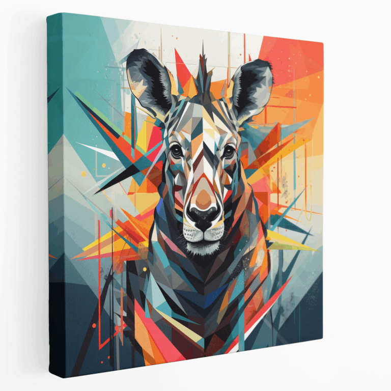 Geometrische Safari-Vibes Leinwandbild
