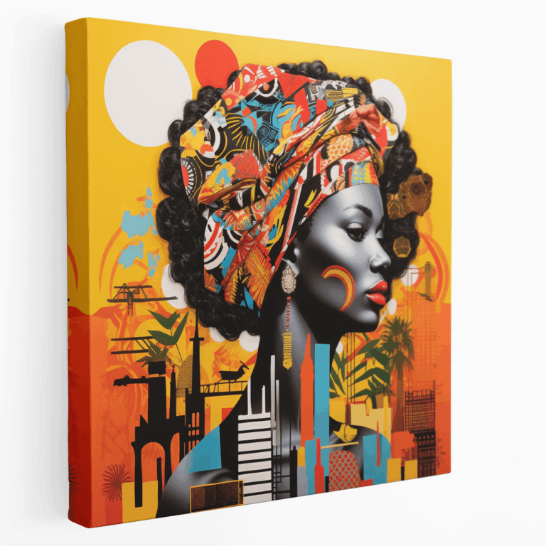 Afrikanisches Mosaik Fusion Leinwandbild