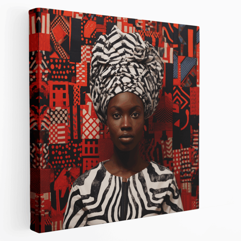 Afrikanisches Fusion Wandteppich Leinwandbild