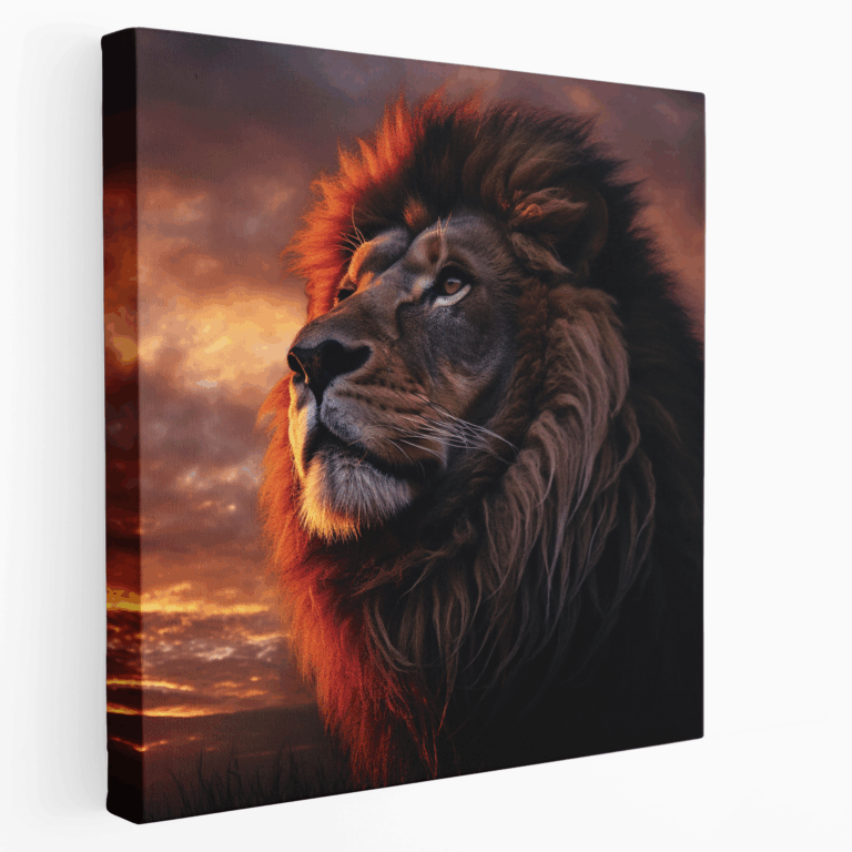 Majestätisches Löwen Fotoleinwandbild