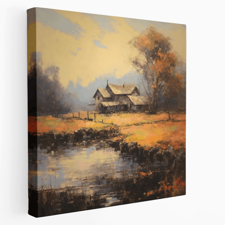 Ruhe am See - Glasbild