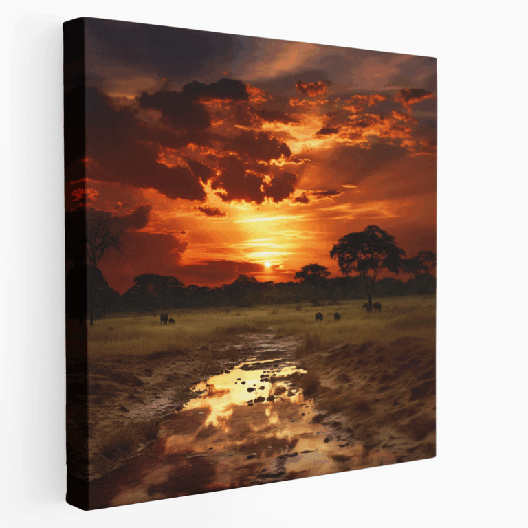 Leinwandbild Savannah Sunset