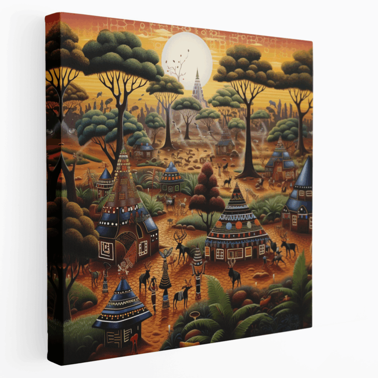 Afrikanisches Stammes Leinwandbild