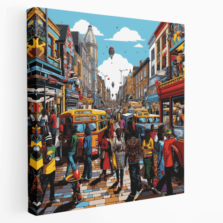 Afrozentrisches Straßen Leinwandbild