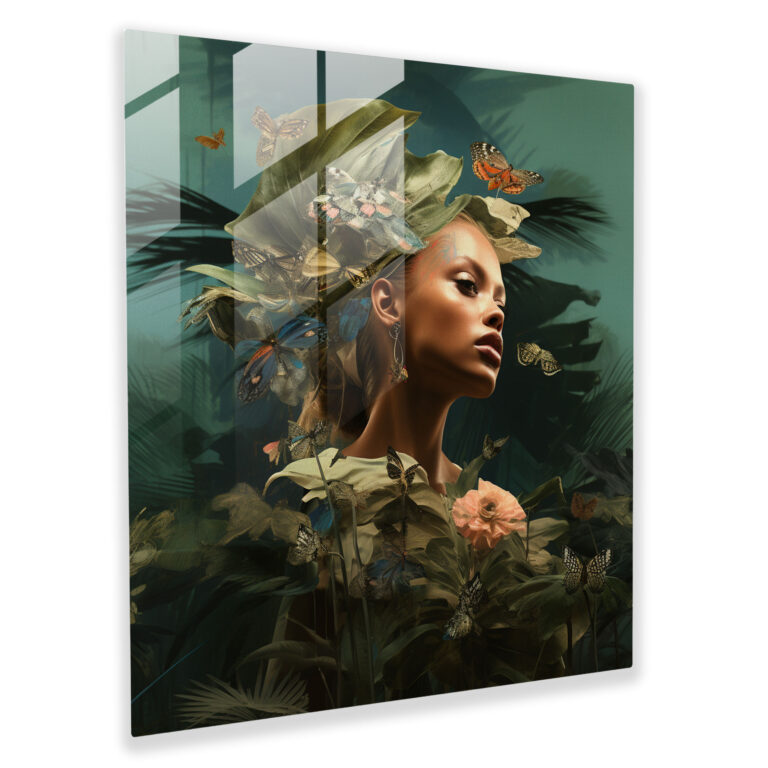 Das Rätselhafte Amazonas Glasbild - Amazonas Frauen Glasbild Moderne Kunst Surreale visuelle Erfahrung