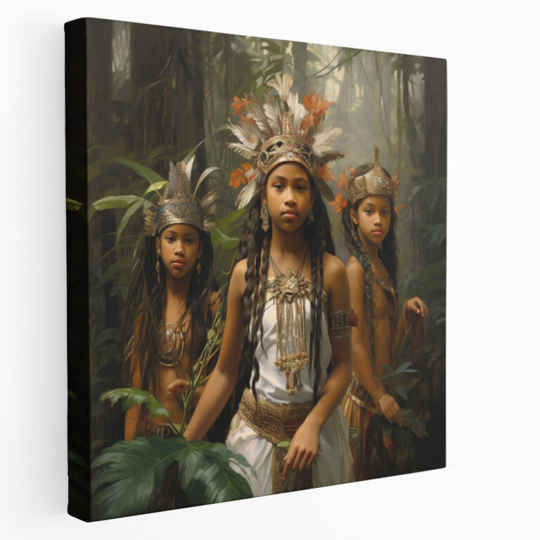 Leinwandbild Klassische Amazonen - Ölgemälde Wandkunst