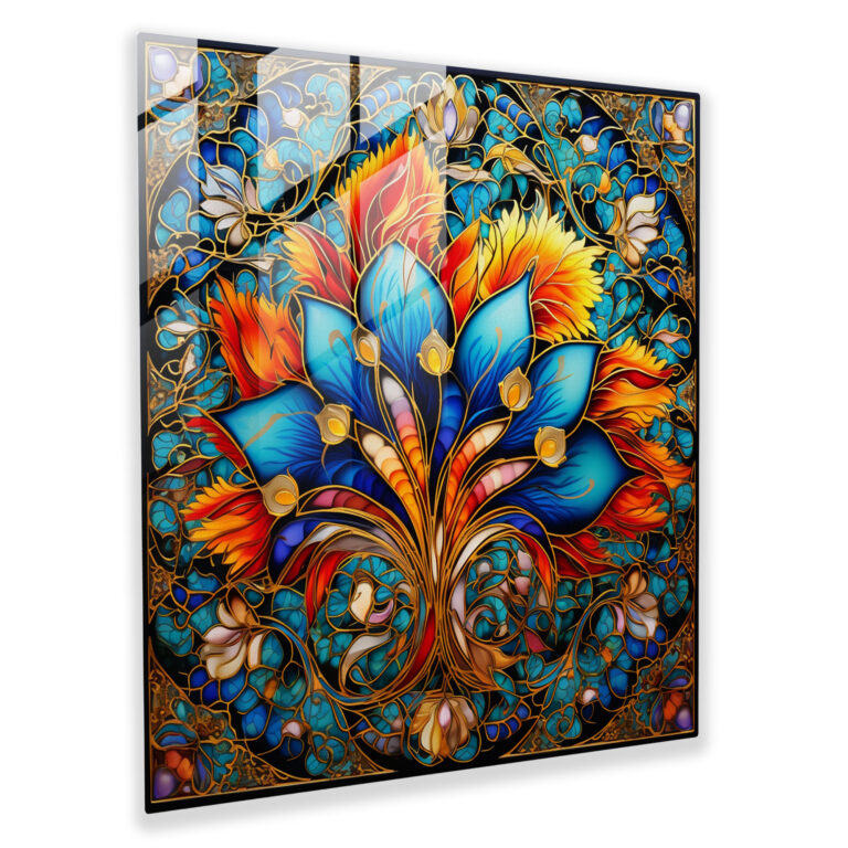 Anatolisches Mosaikglasbild - Anatolien Lebhaft Mosaik Glasbild