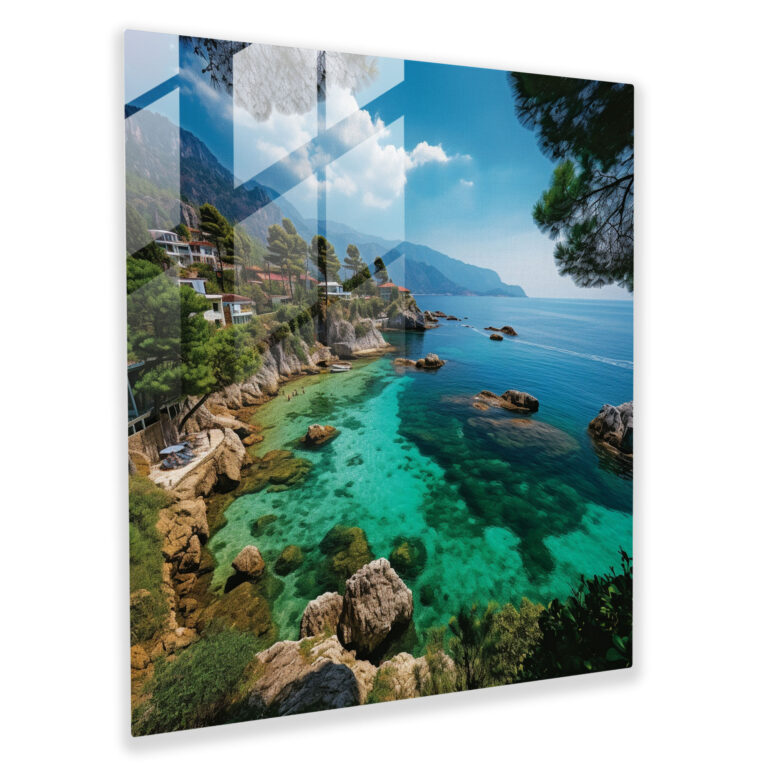 Glasbild Anatolia - Küstenblick Antalya - Klar wie Kristall - Wanddekoration