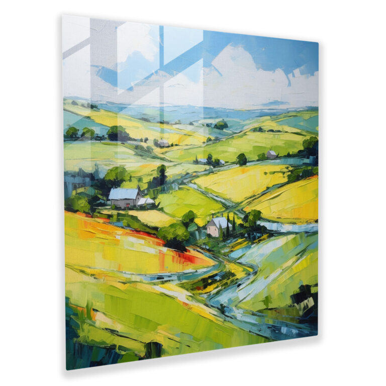 Anatolischer Impressionist Glasbild - Landschaft der anatolischen Landschaft
