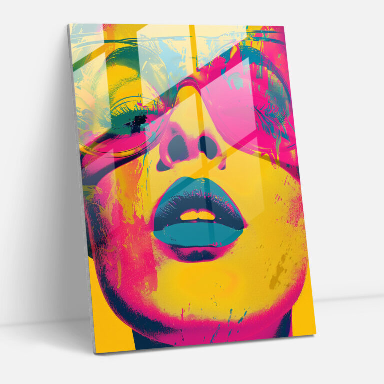 Andy Warhol Glasbild - Lebendige Farben - Moderne Kunst