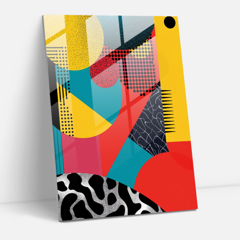 Andy Warhol Glasbild - Abstrakte geometrische Muster - Zuhause Dekoration Glas Wandkunst