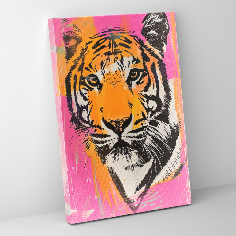 Andy Warhol Tiger Stripes Leinwandbild - Wandkunst Wanddekoration
