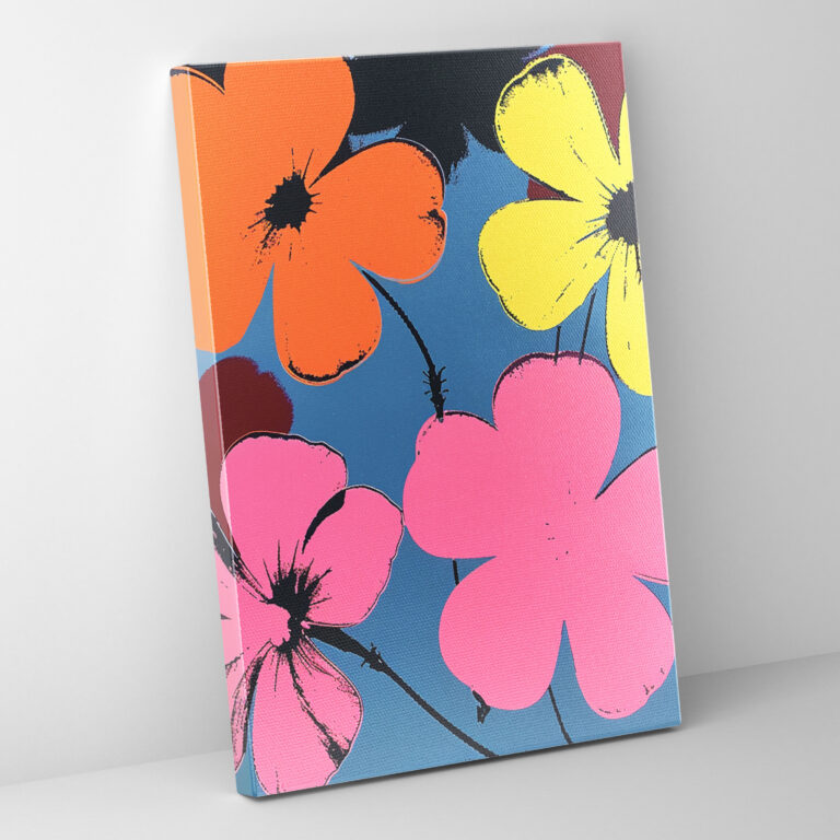 Andy Warhol Blumen Leinwandbild - Lebhaftes Wandkunstwerk