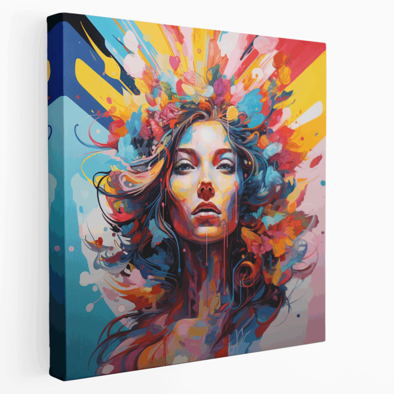 Engelhafte Explosion im Pop-Art-Stil Leinwandbild