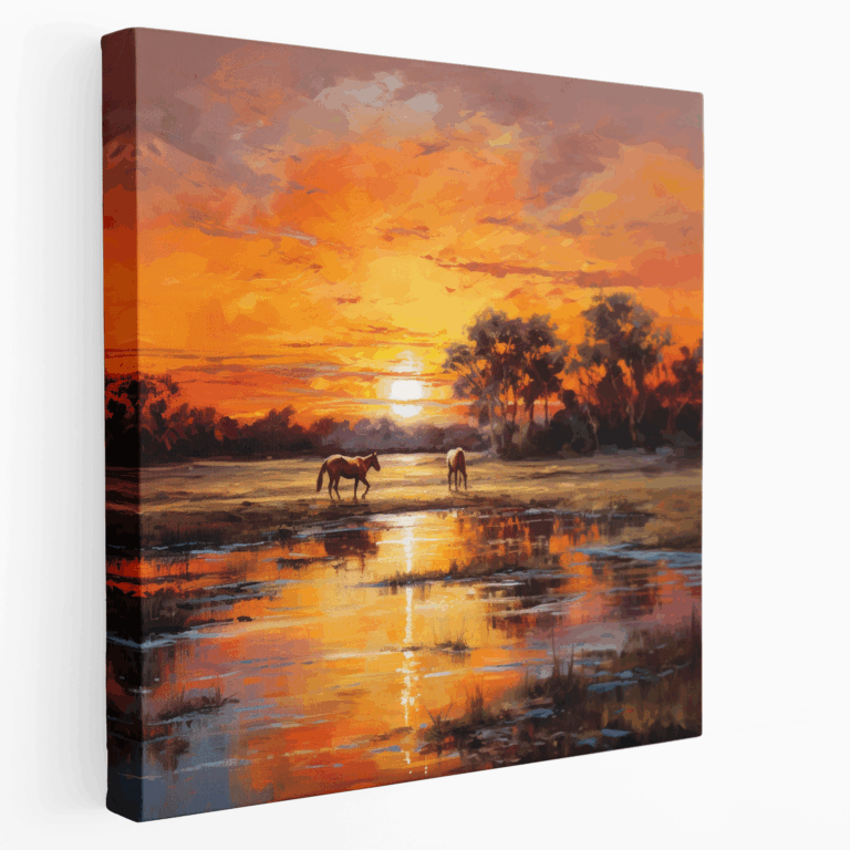 Leinwandbild Goldene Horizonte