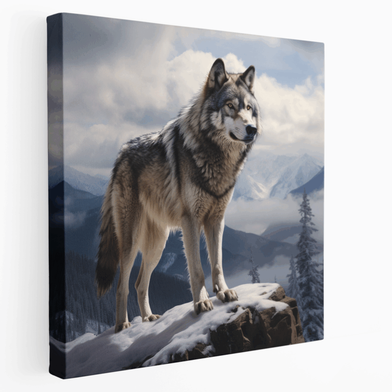 Majestätisches Wolf Leinwandbild