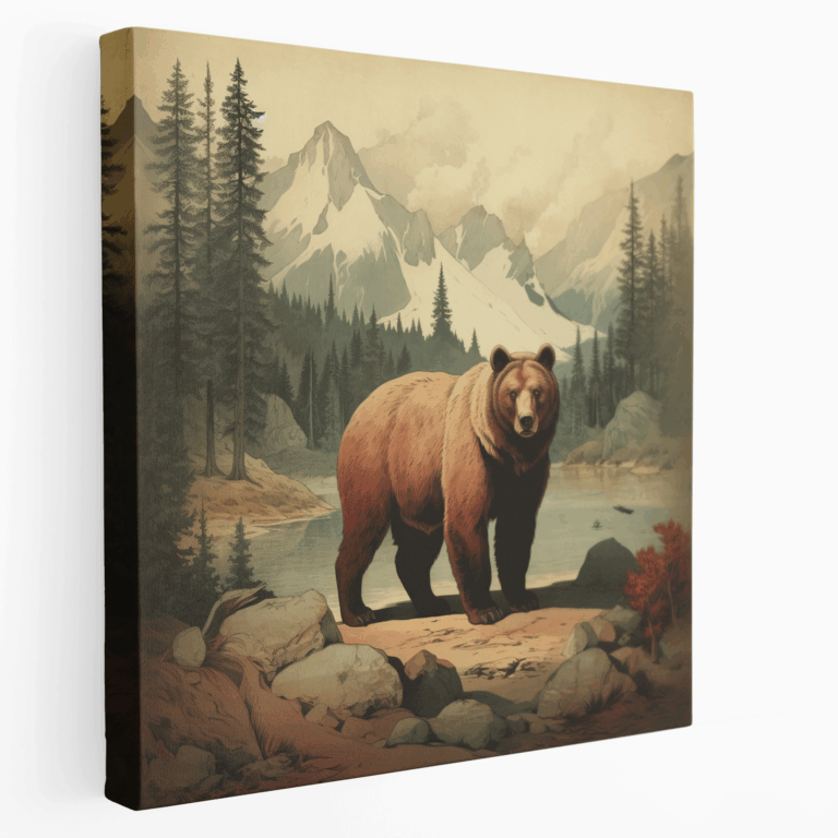 Leinwandbild-Set Vintage Wildlife Kollektion
